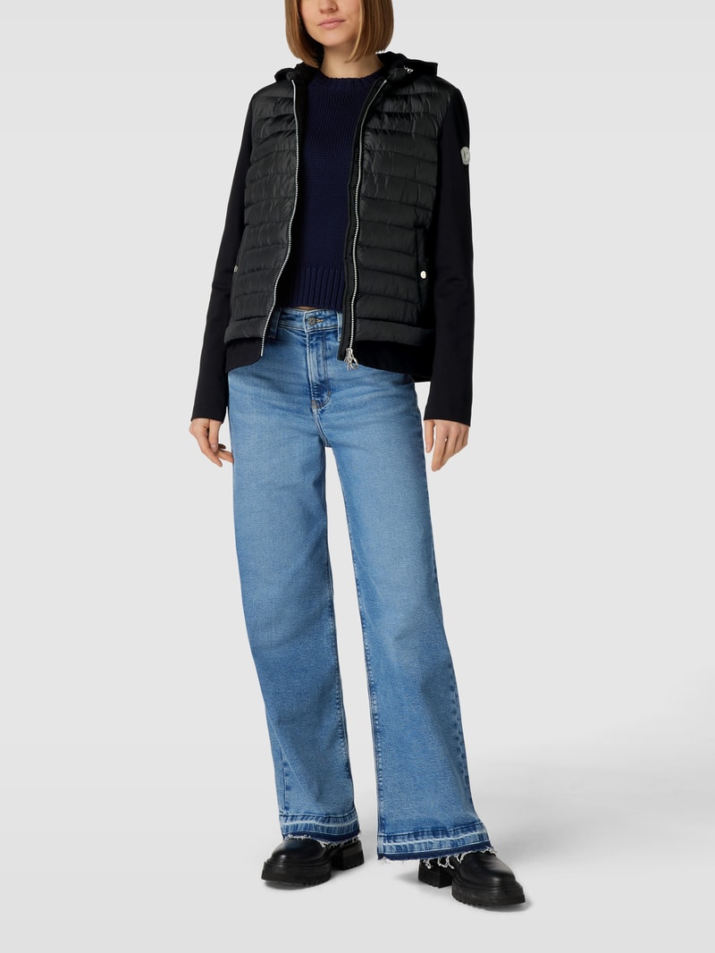 Hybridjacke mit Label-Details in schwarz