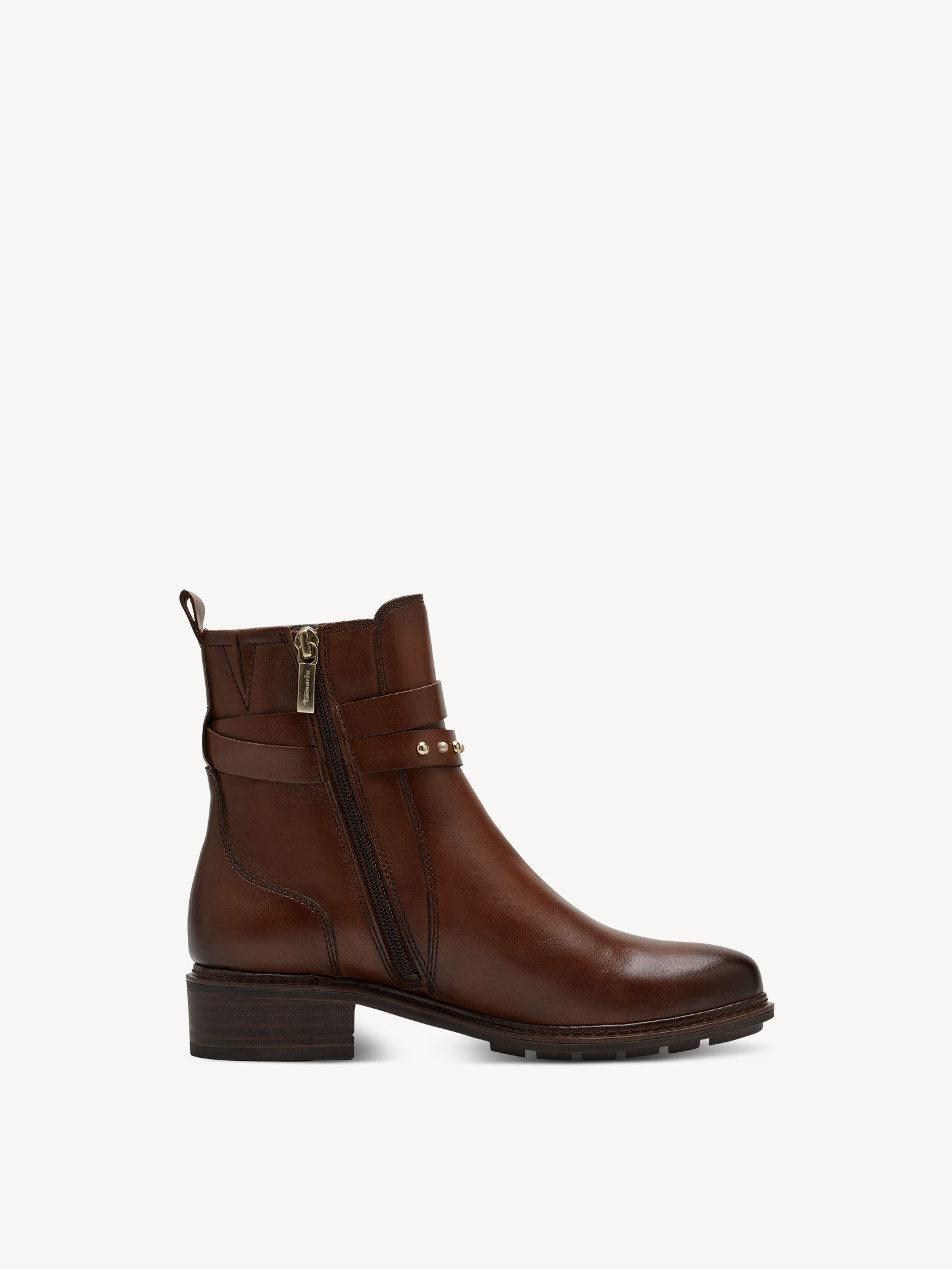 Bottine en cuir - marron