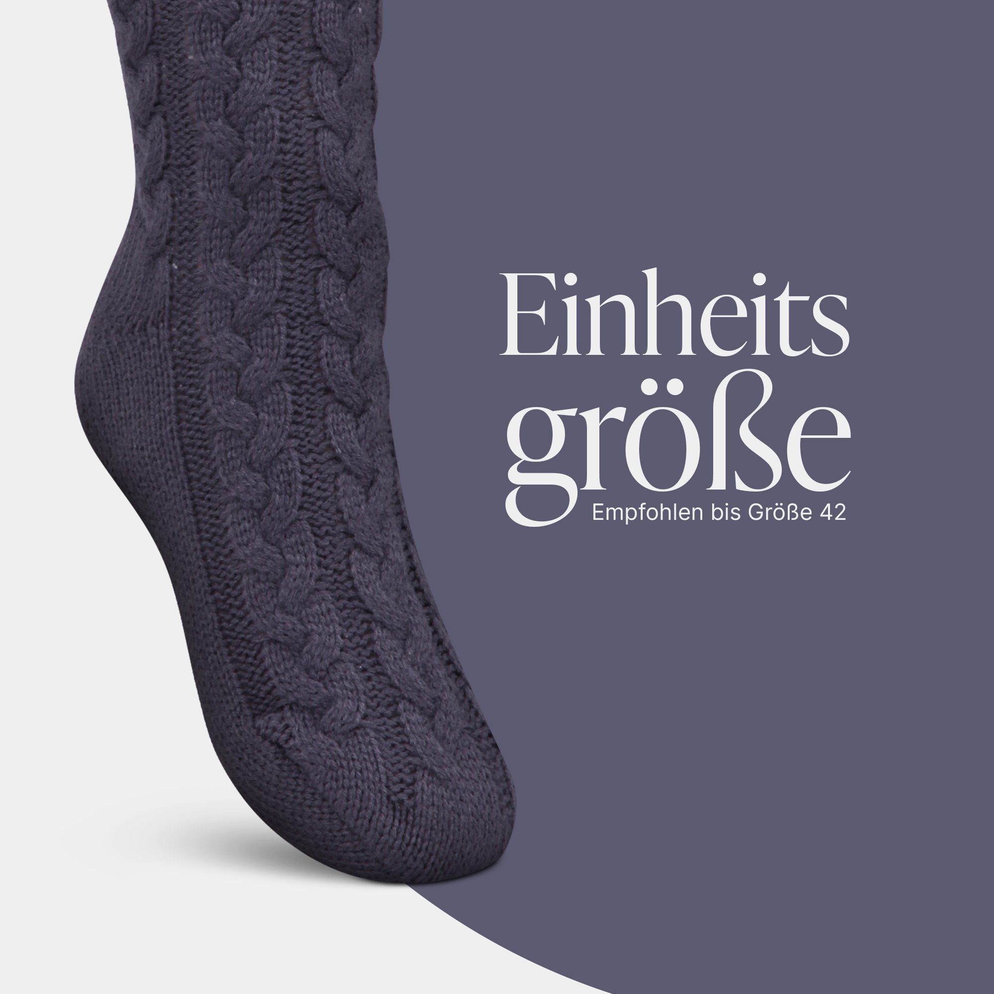 Bestlivings ABS-Socken Hüttensocken 36-42 (1-Paar) Haussocken Stoppersocken mit Teddyfutter, Hüttensocken plüschig Socken