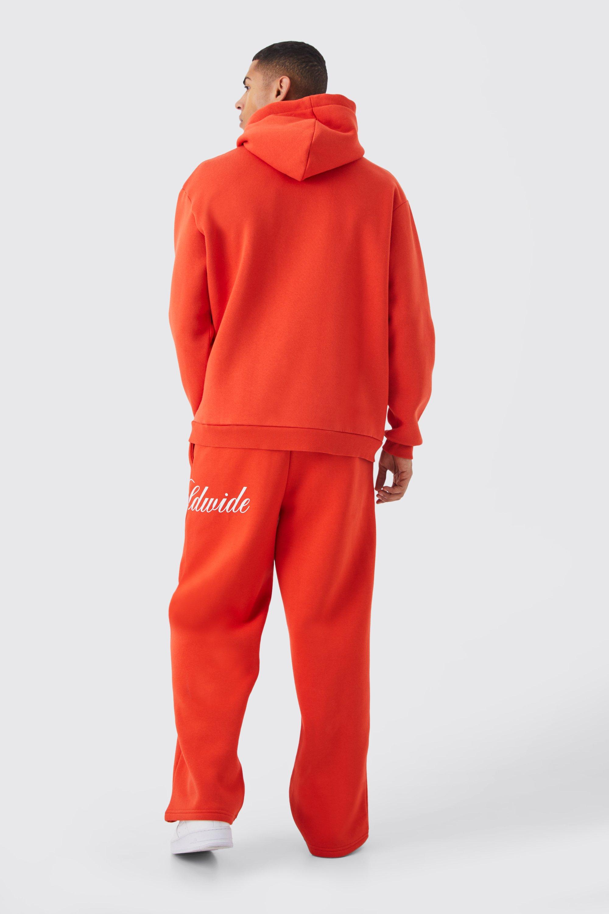 Jogginghose mit weitem Bein, Kordelzug und Print