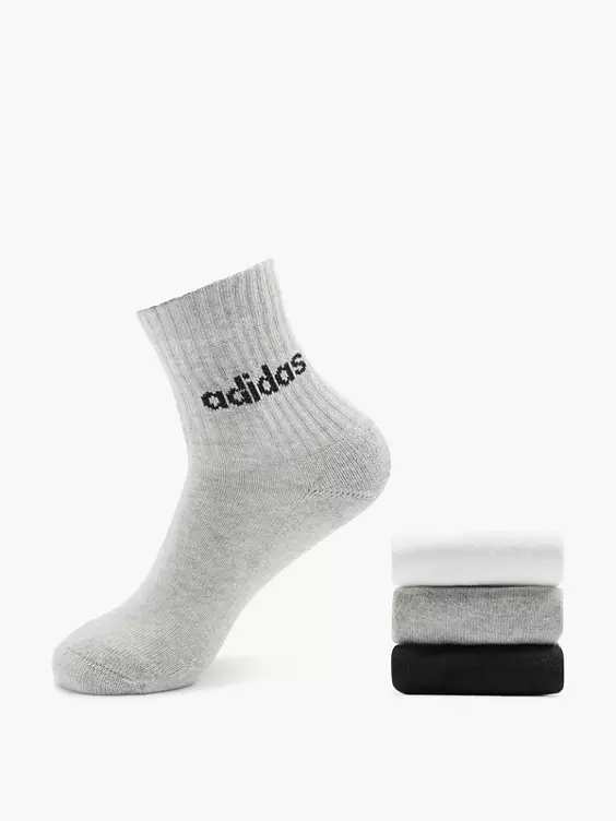 adidas Essentials Linear 3er Pack Crew Socken