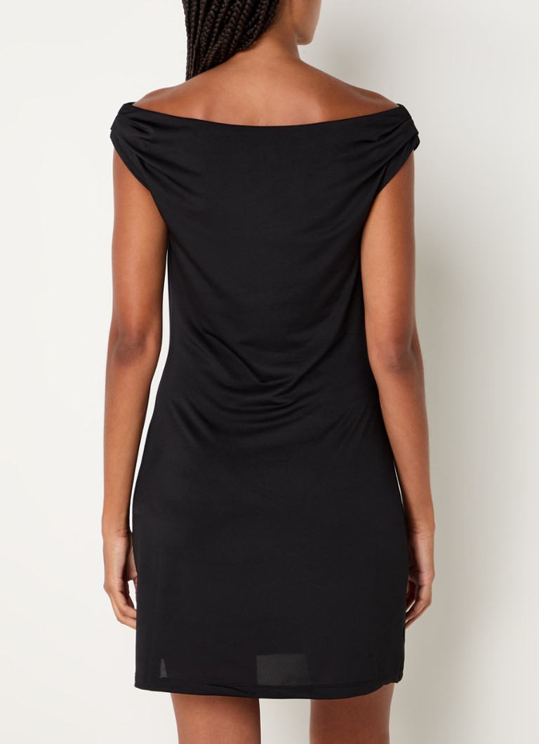 Modström Hima Satin-Minikleid mit schulterfreiem Ausschnitt