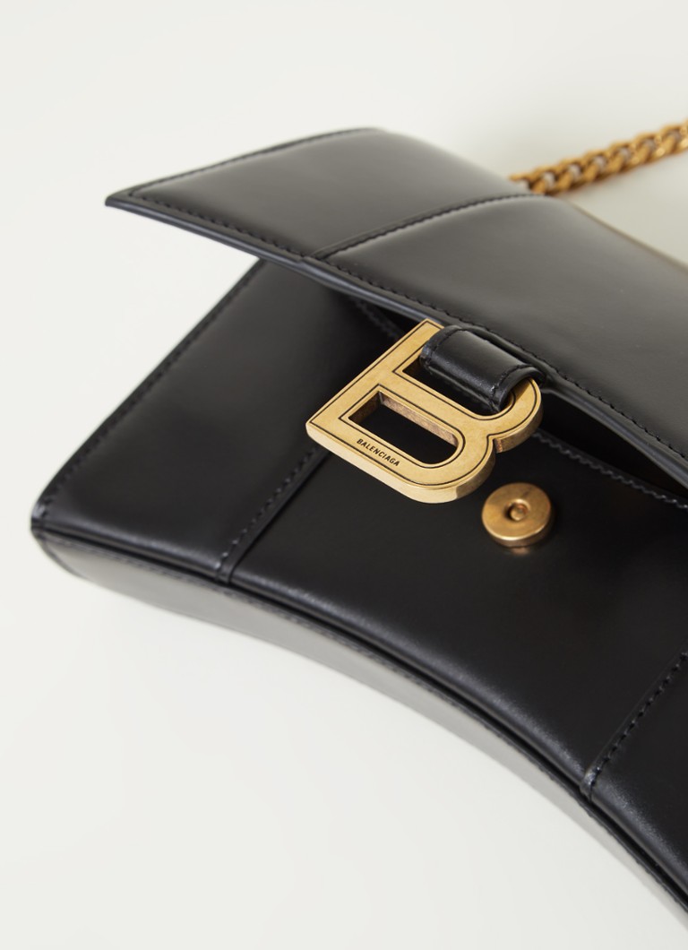 Borsa a tracolla Balenciaga Hourglass in pelle di vitello