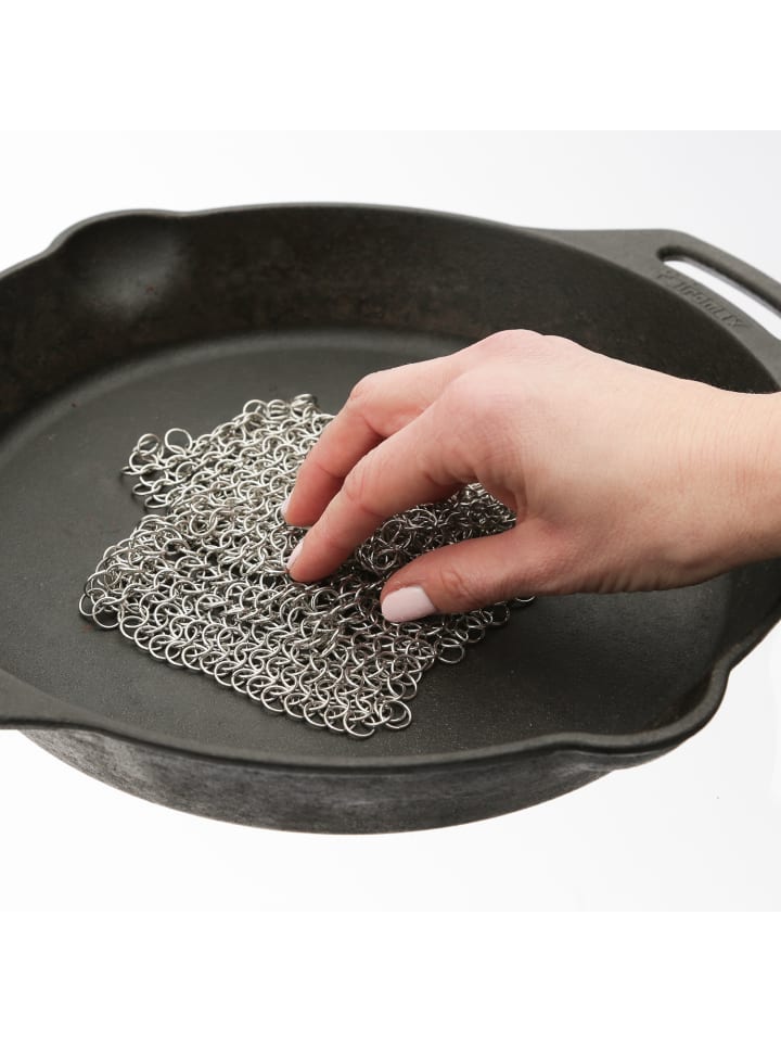 YOUCAMP Ringreiniger für Gusseisen Feuertöpfe Netzreiniger 20x20cm in silber günstig kaufen onesize