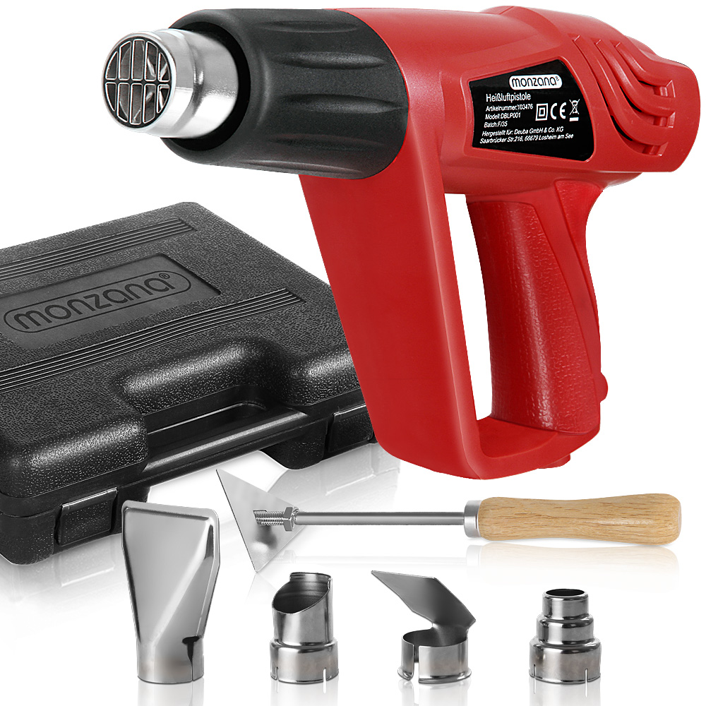 Casaria monzana® Heißluftpistole 2000 Watt inkl. Zubehör und Koffer