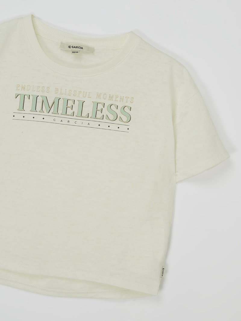 T-Shirt mit Ausbrenner-Effekt in offwhite