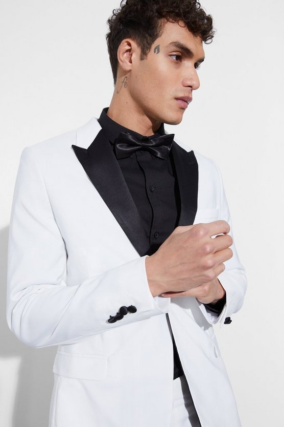Einreihige Skinny Smoking-Anzugjacke