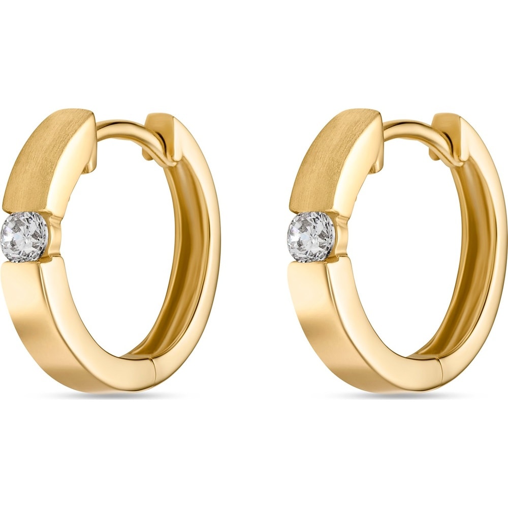 Valeria Créoles 585 Or jaune Boucles d'oreilles