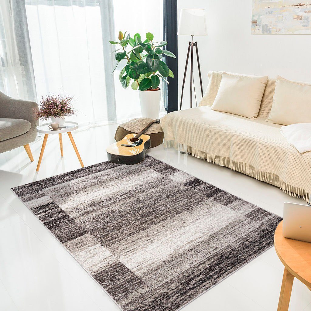 Teppich Beldre, my home, rechteckig, Höhe: 9 mm, mit besonders weichem Flor, Kurzflor, modernes Design, mit Bordüre