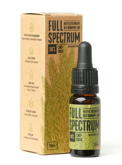 Fuldspektret CBD+CBDA hampolie 30%, flydende