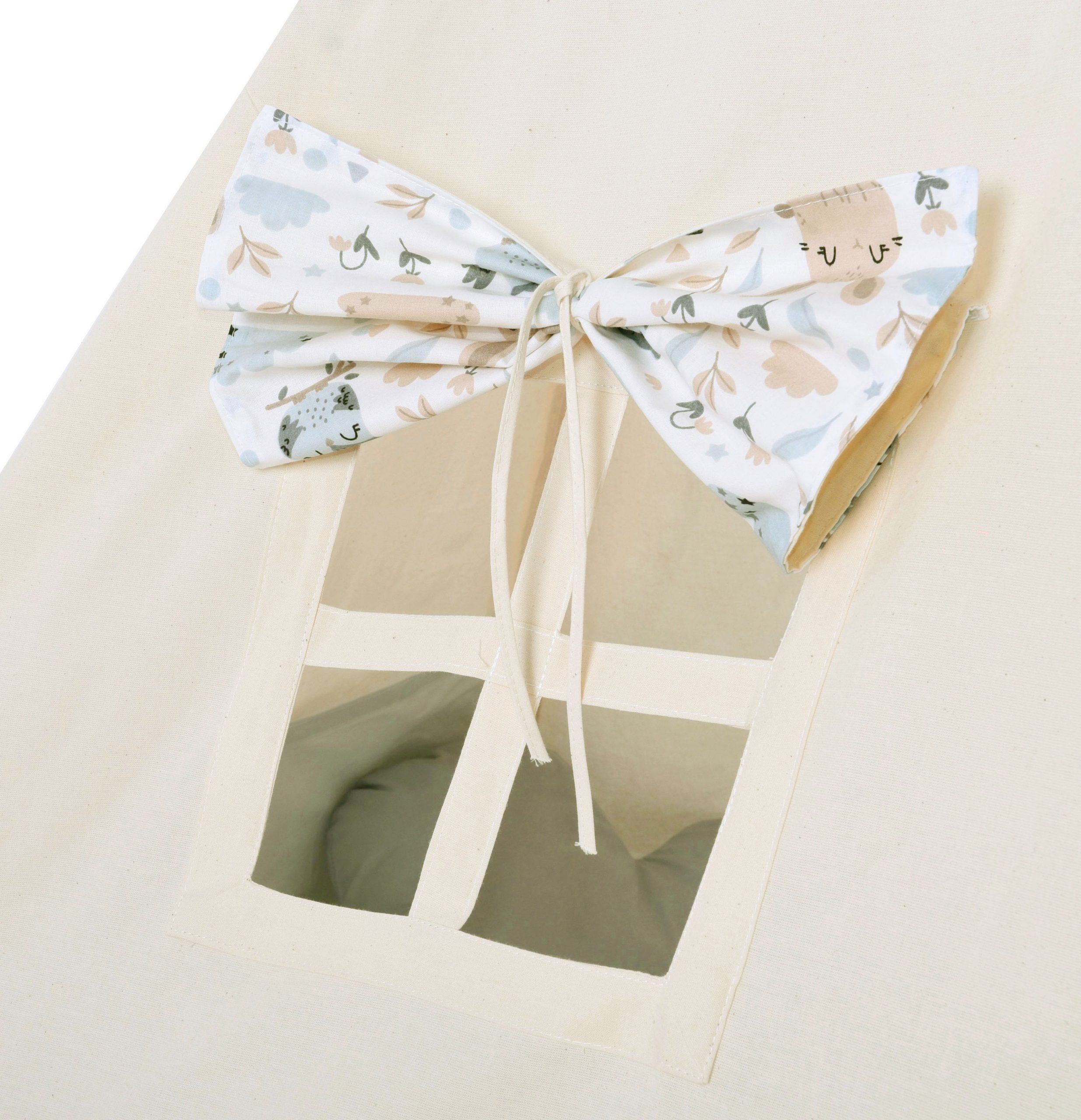 Rainbow Kids Tipi-Zelt Eulchen und Hasi, Personen: 2 (mit kleinem Zubehör, 4 tlg., mit 2 Kissen und Matte)