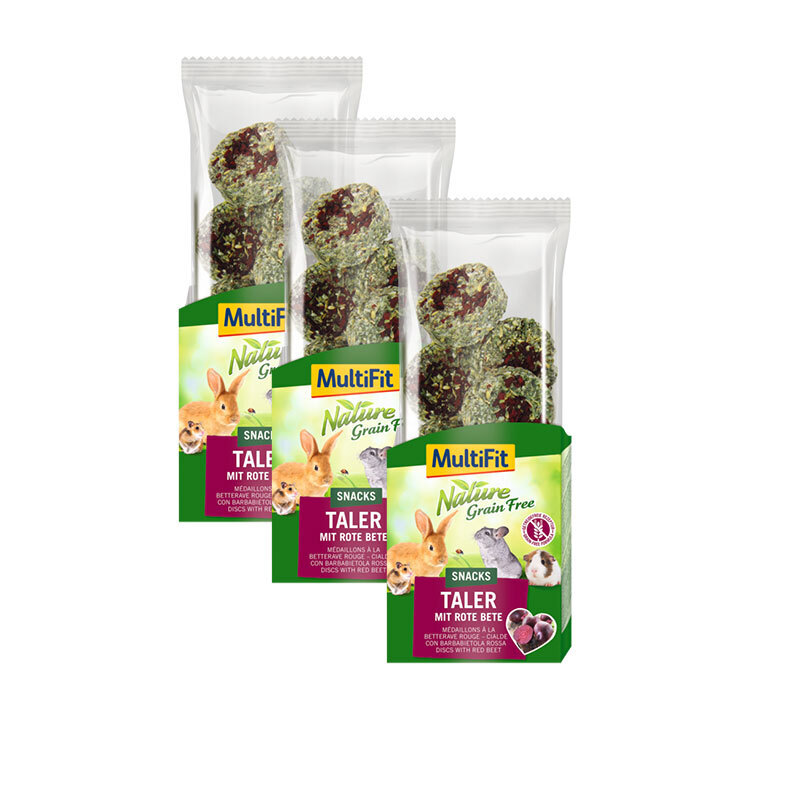 MultiFit Snacks MultiFit Grain Free Snacks 3x100g Taler mit Roter Beete