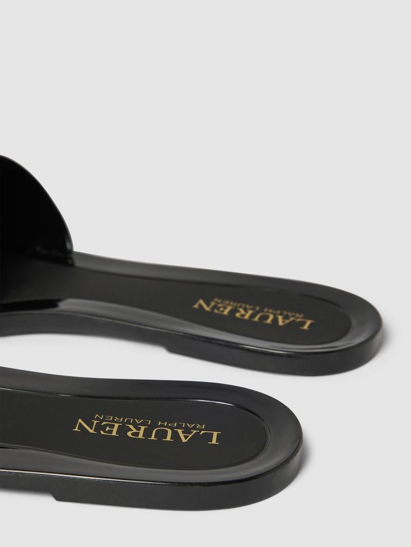 Slides mit Label-Details Modell 'JELLY' in schwarz