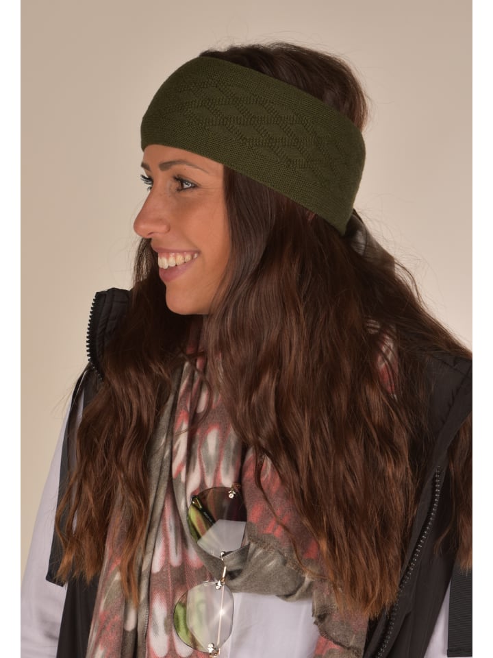 styleBREAKER Strick Stirnband in Oliv günstig kaufen onesize
