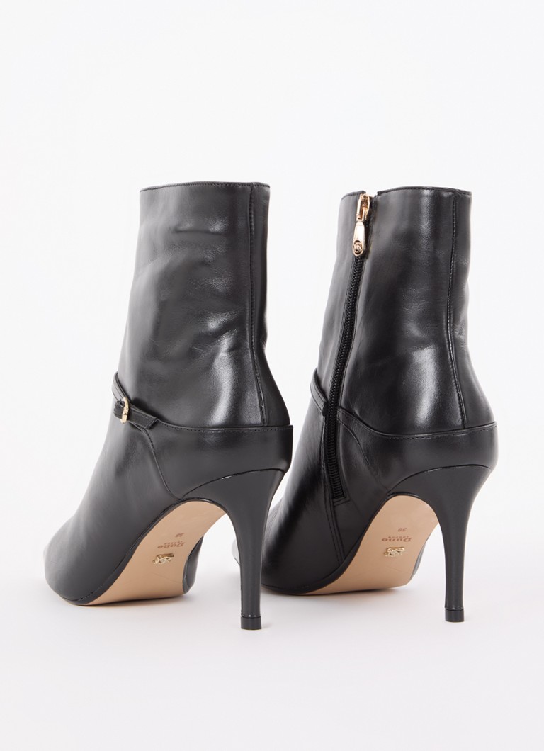 Dune London  Olene enkellaarsje van leer met gespdetail