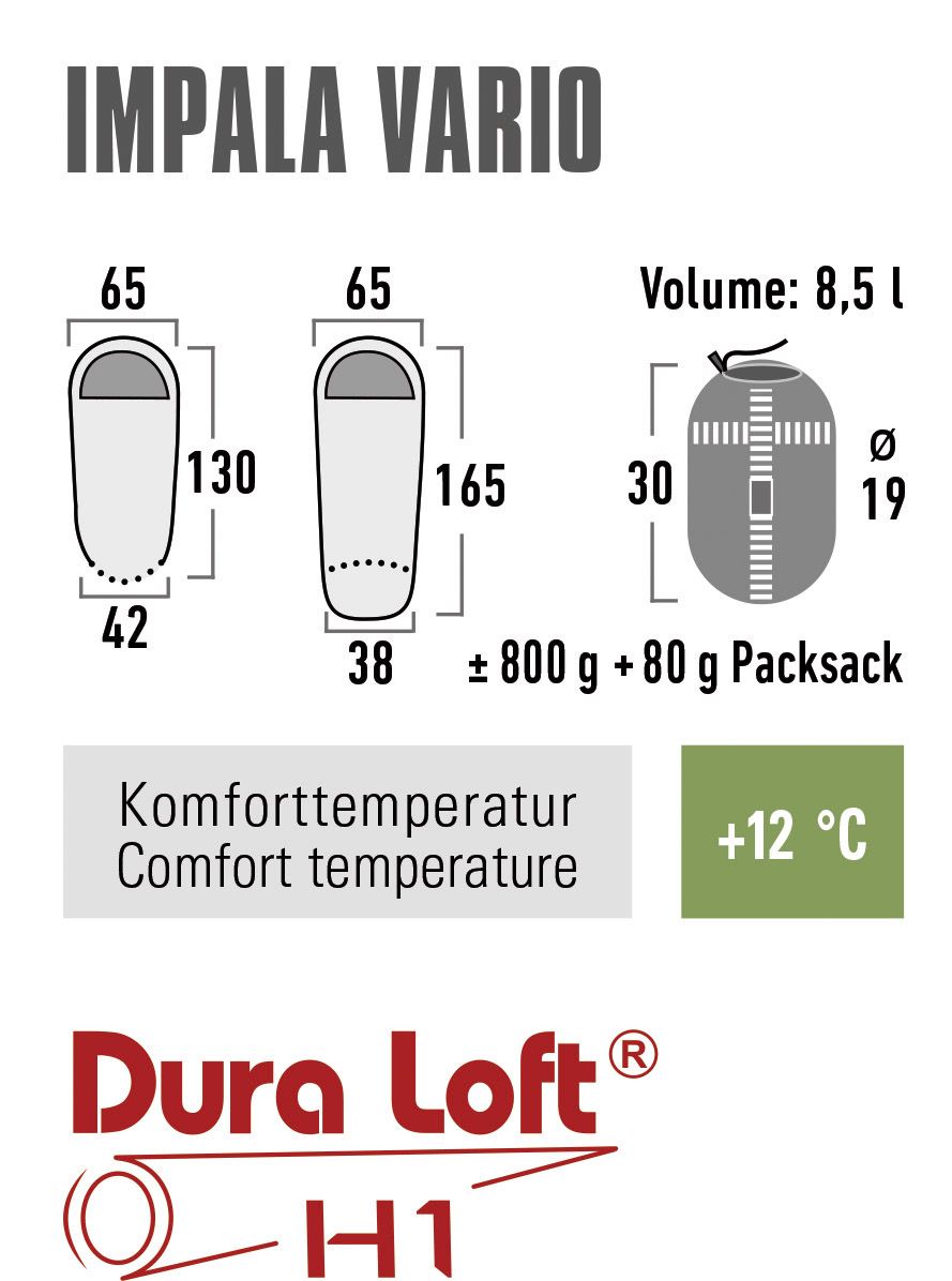 High Peak Impala Vario Schlafsack