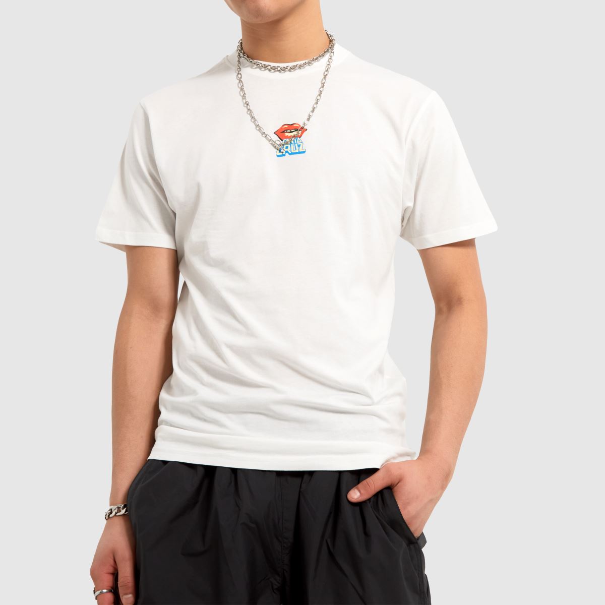 Santa Cruz – Johnson – Danger Zone – Vit t-shirt