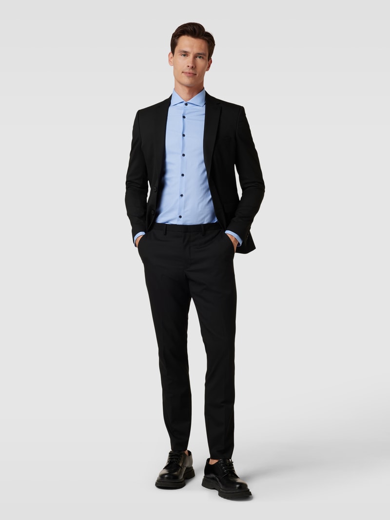 Business-Hemd mit Kentkragen in bleu