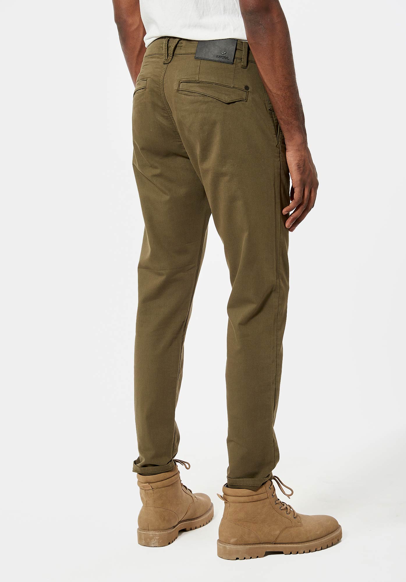 IRWIX  Pantalon kaki relaxed cropped Homme