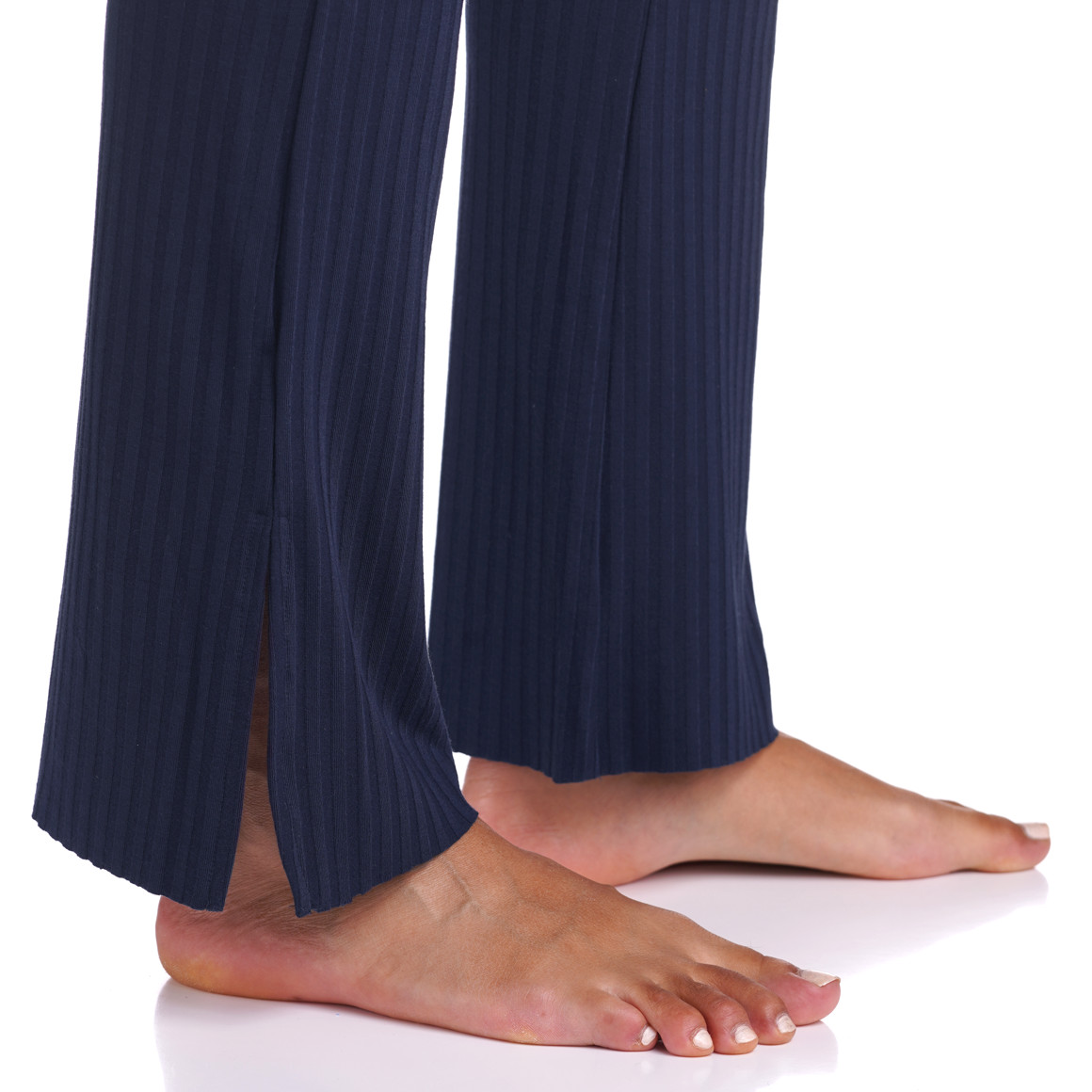 Damen Umstands-Loungehose in Ripp-Optik