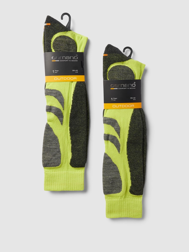 Socken mit Label-Detail in neon gelb