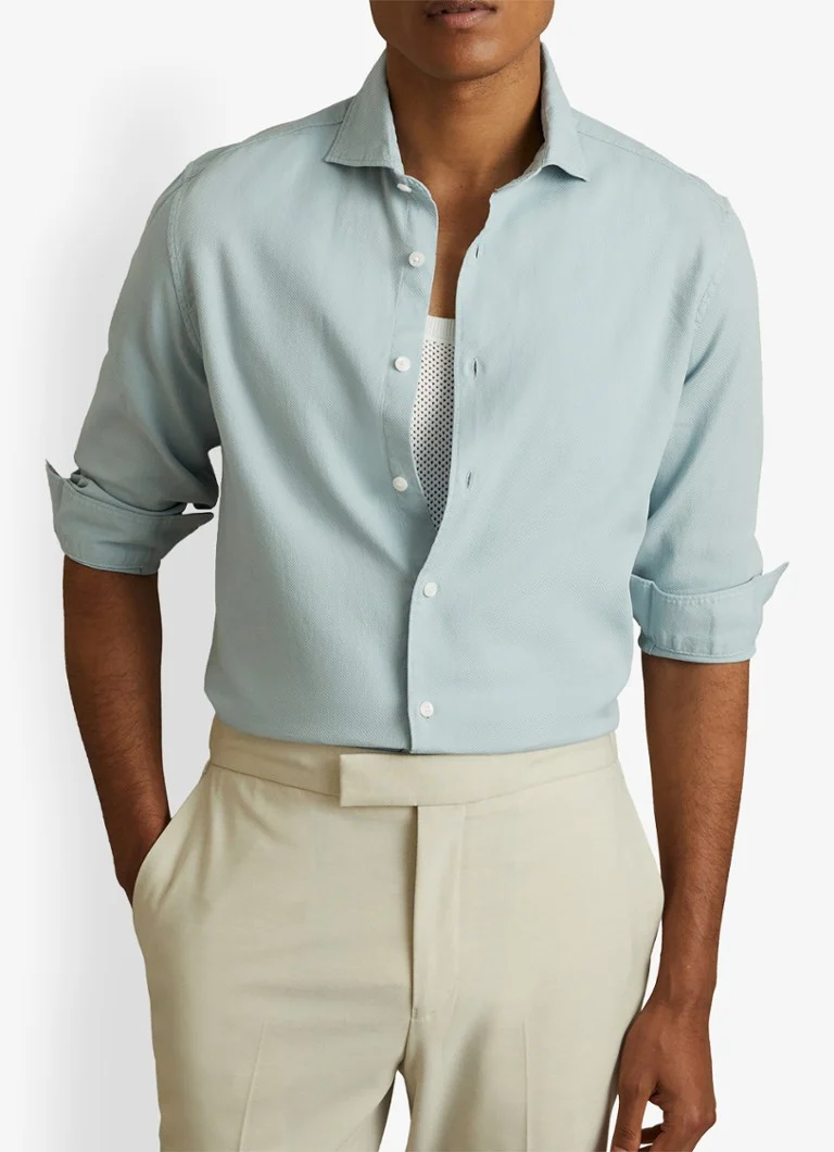 Cămașă Reiss Cecil Classic Fit cu microimprimare