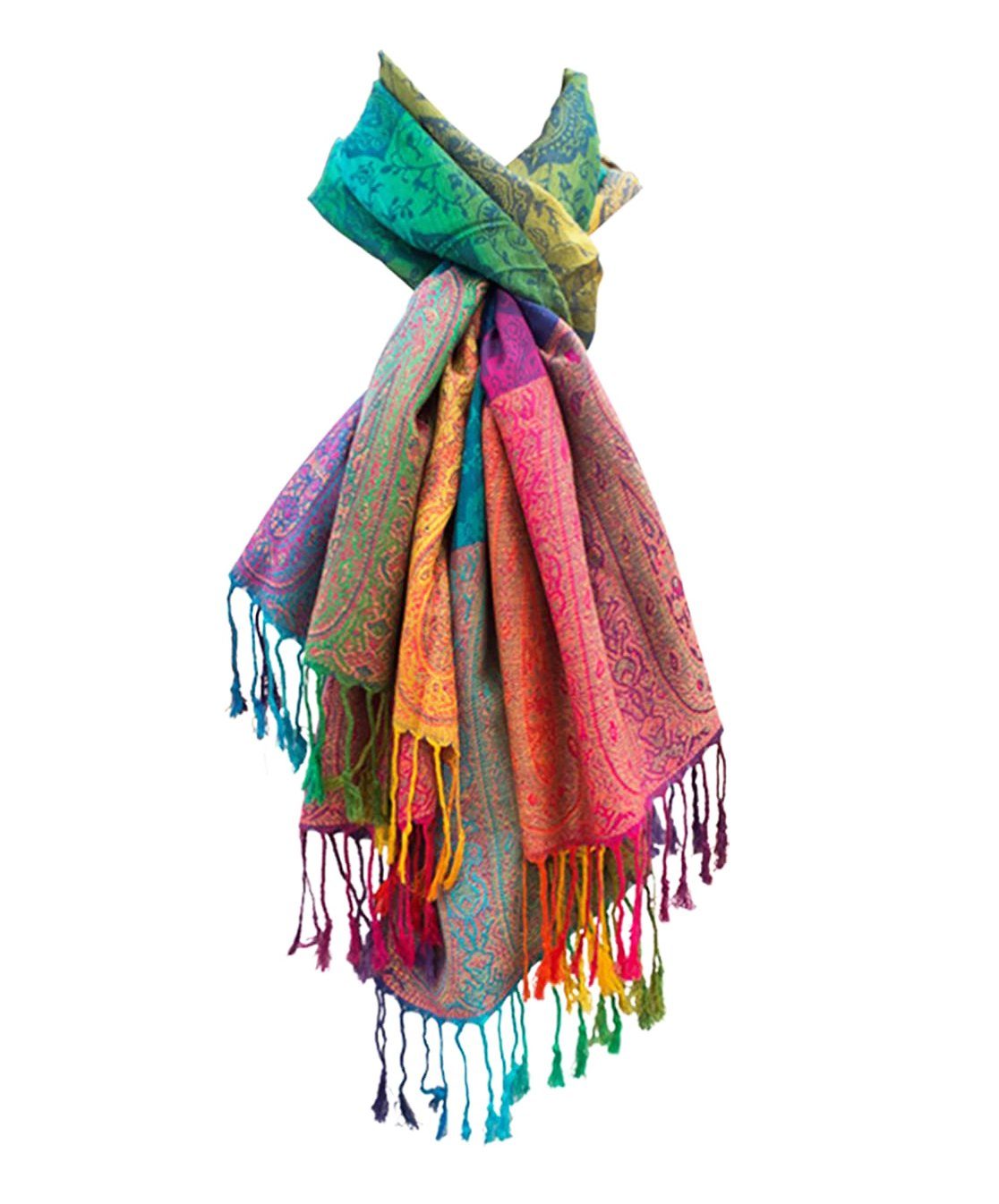 Alster Herz Strickschal Damen Schal Winter, Weich und bequem, Regenbogenfarben, A0318, (1-St), weich und warm