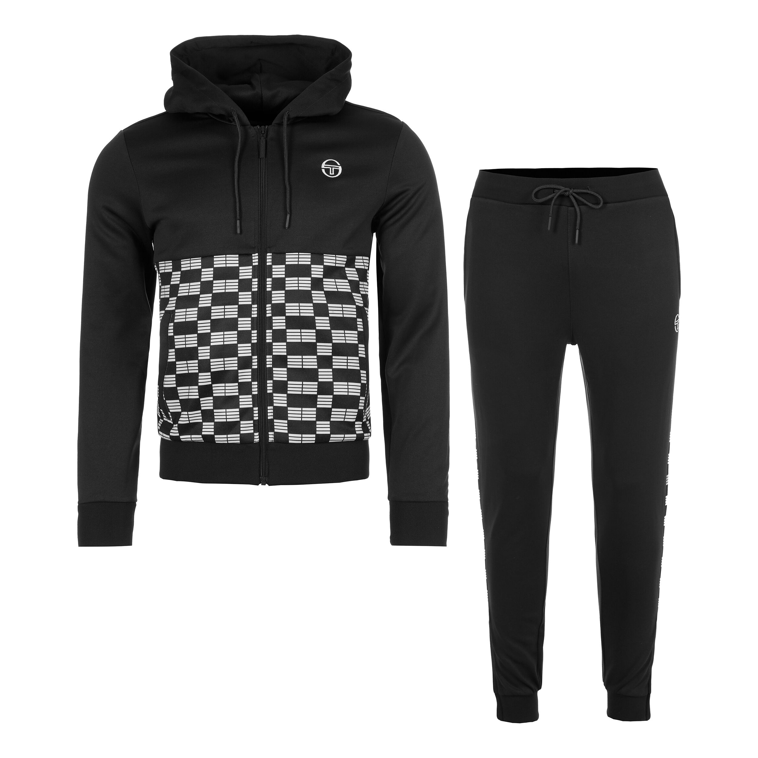 Mosaico Hoody Trainingsanzug Herren - Schwarz, Weiß