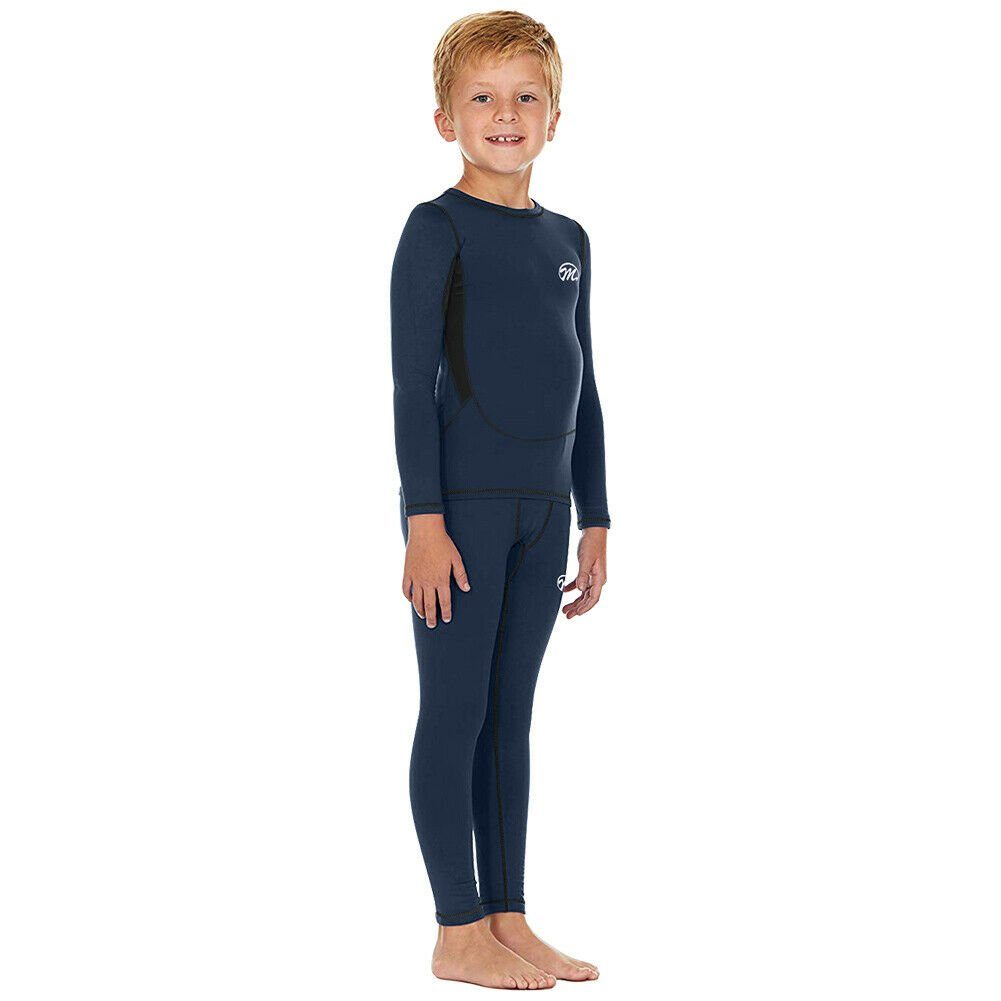 MEETYOO Thermounterhemd Kinder Thermo Unterwäsche Set (Fleece Skiunterwäsche, Sport Funktionswäsche) Thermo Unterhemd und Unterhose
