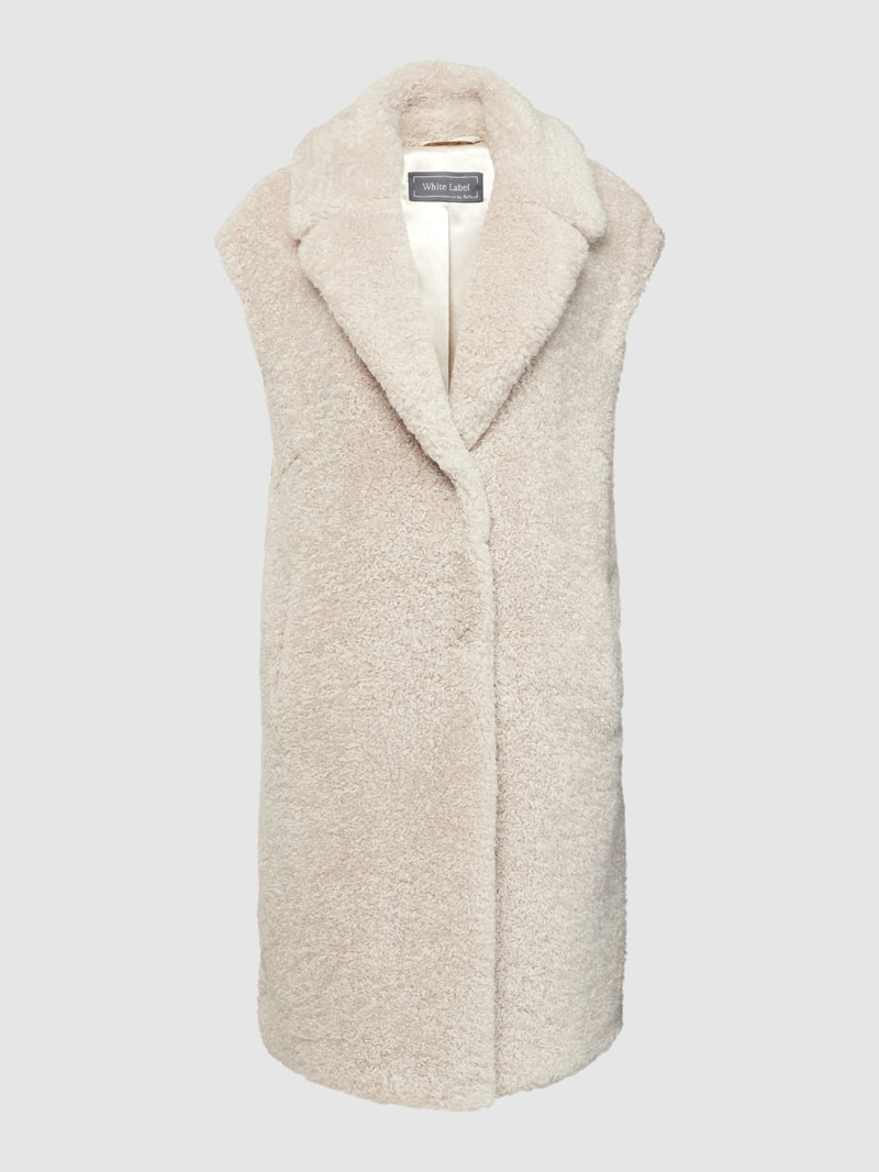 Weste mit Teddyfell in offwhite