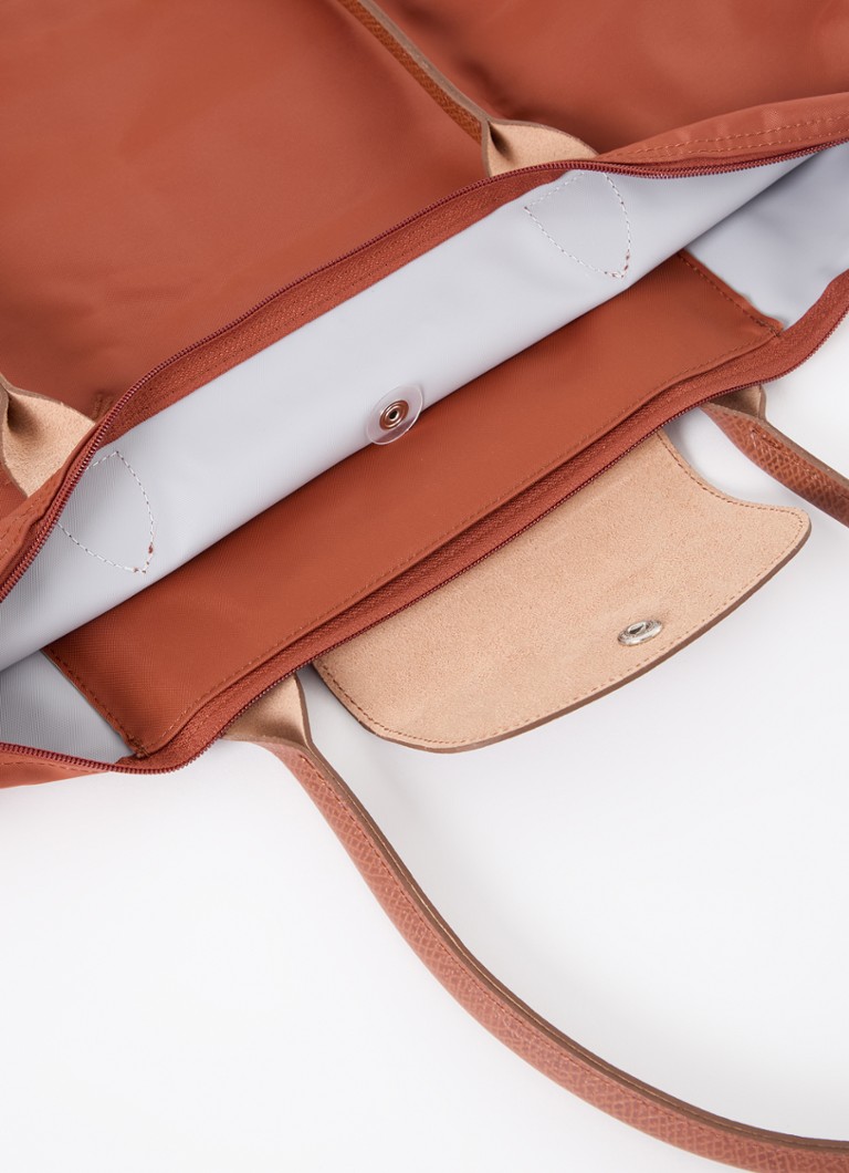 Longchamp Le Pliage Vihreä olkalaukku L nahkayksityiskohdilla