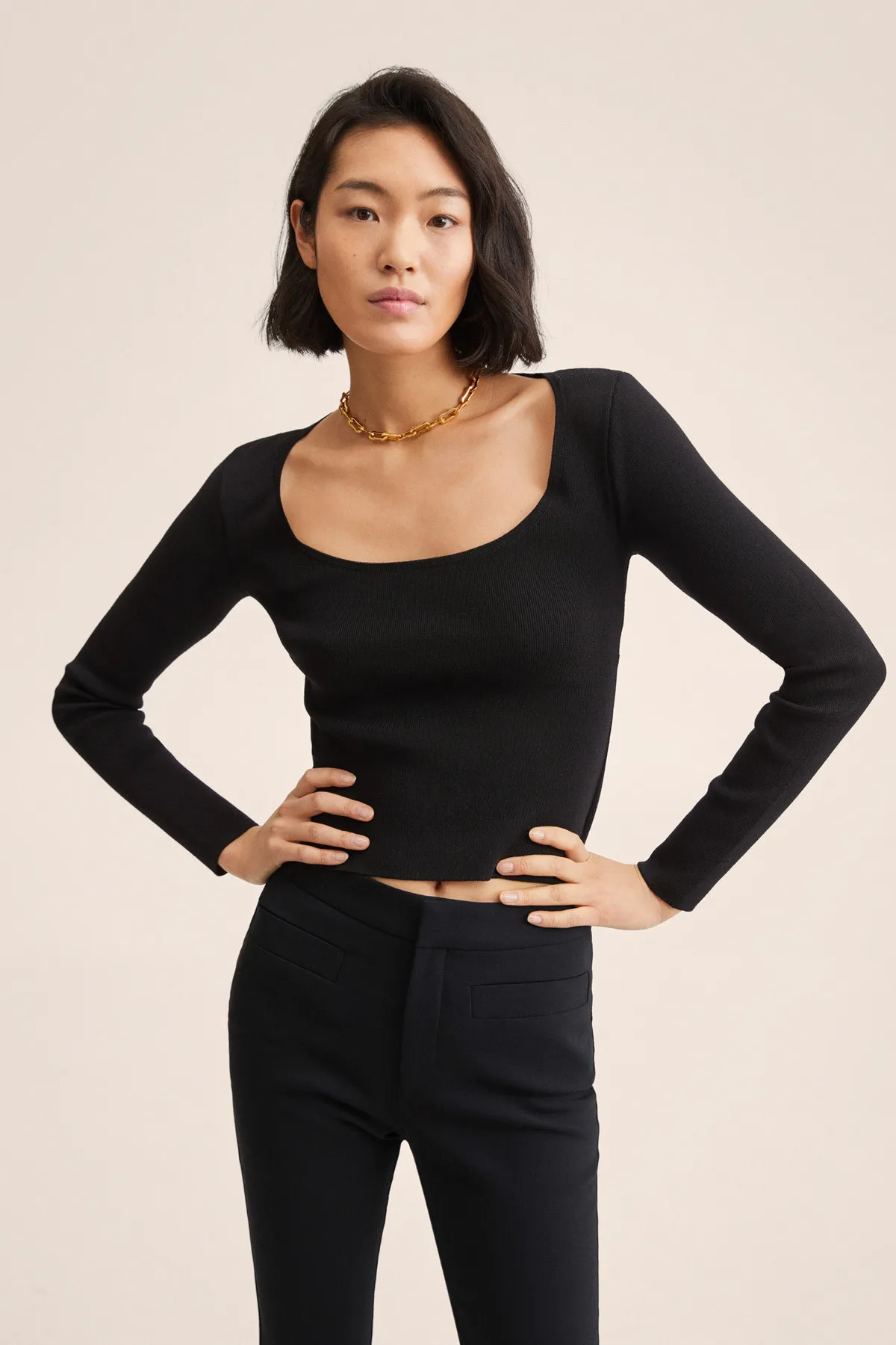 MANGO  27006307 Frau / Mädchen Schwarz