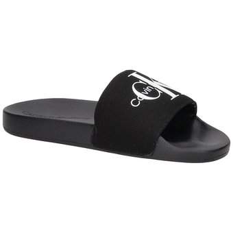 Calvin Klein Slide Monogram Co in schwarz