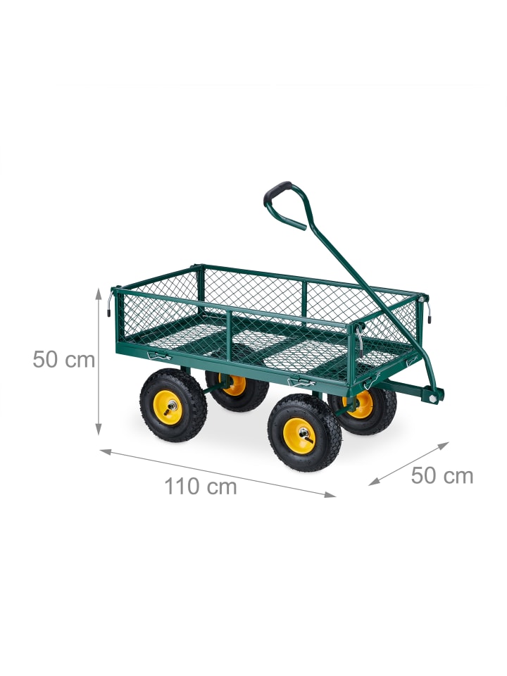 relaxdays Handwagen in Grün günstig kaufen onesize