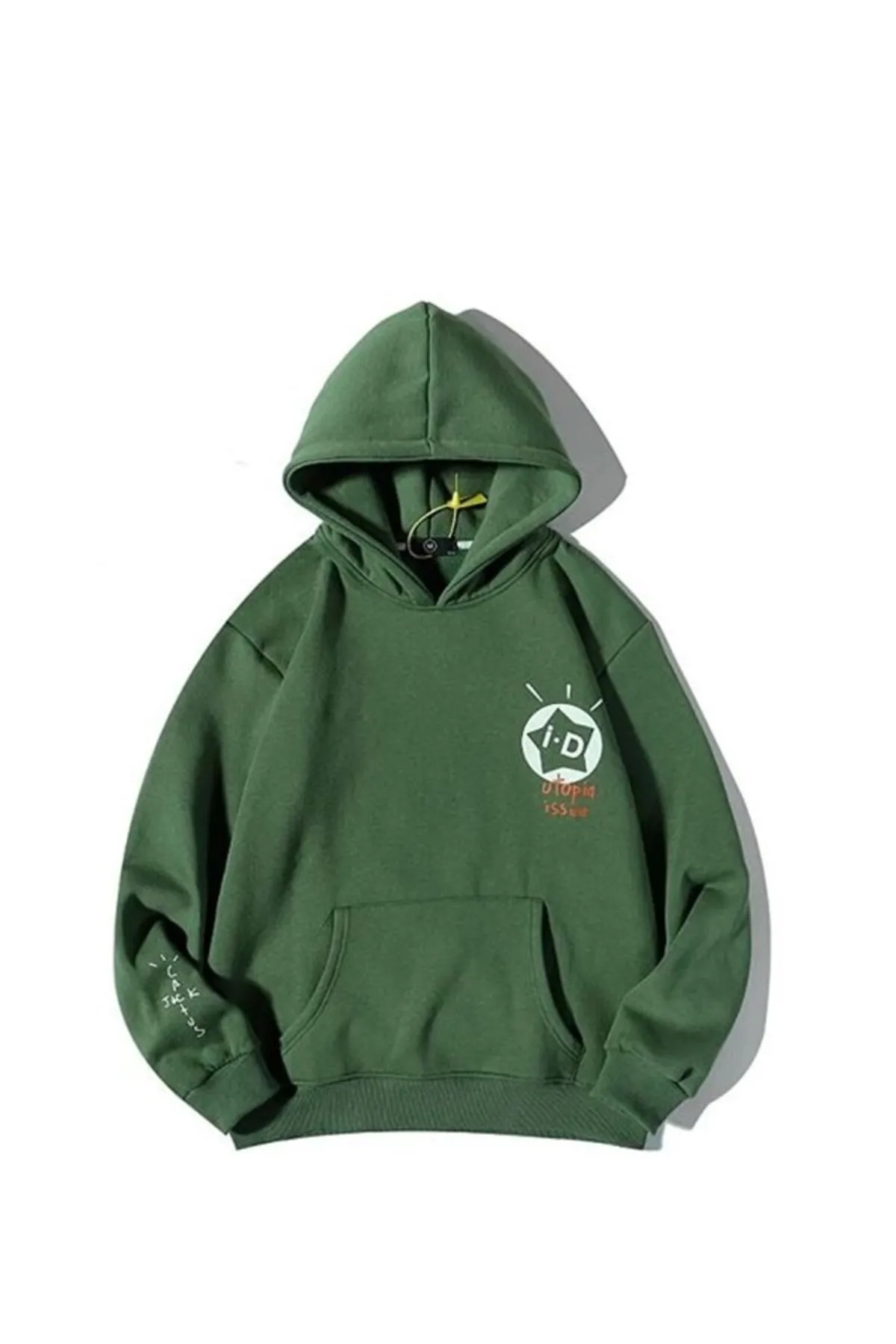 My Blog  Unisex-Sweatshirt mit Kapuze, grün, mit I-d-Aufdruck, in Übergröße