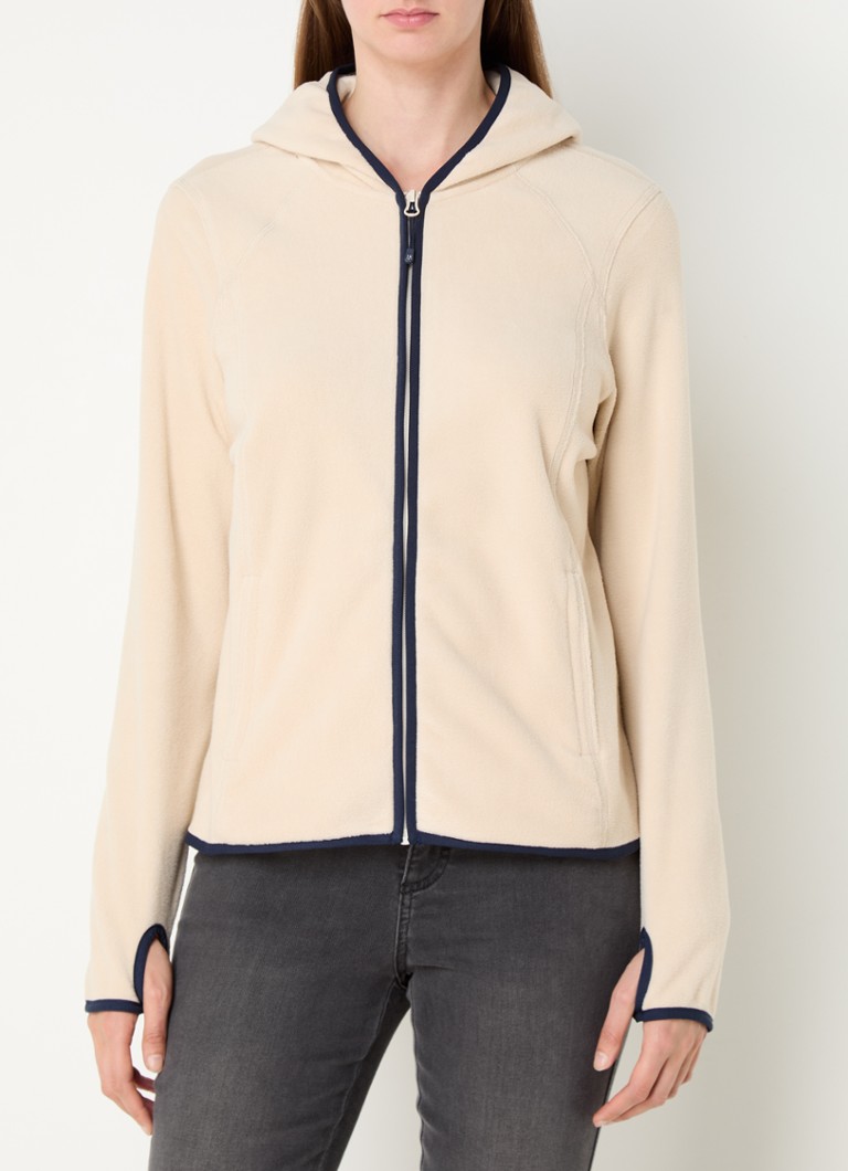 Ilse Jacobsen fleece cuddle jacket with hood and zip pockets