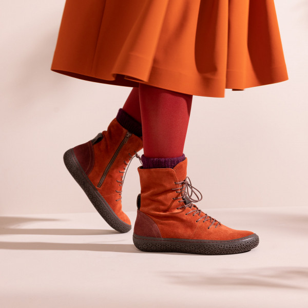 TJUB DAMEN Schnürboots - Mattone/Kombi