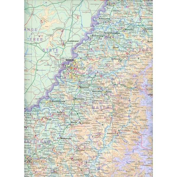 Swaziland Travel Reference Map 1 : 250 000 - Karte