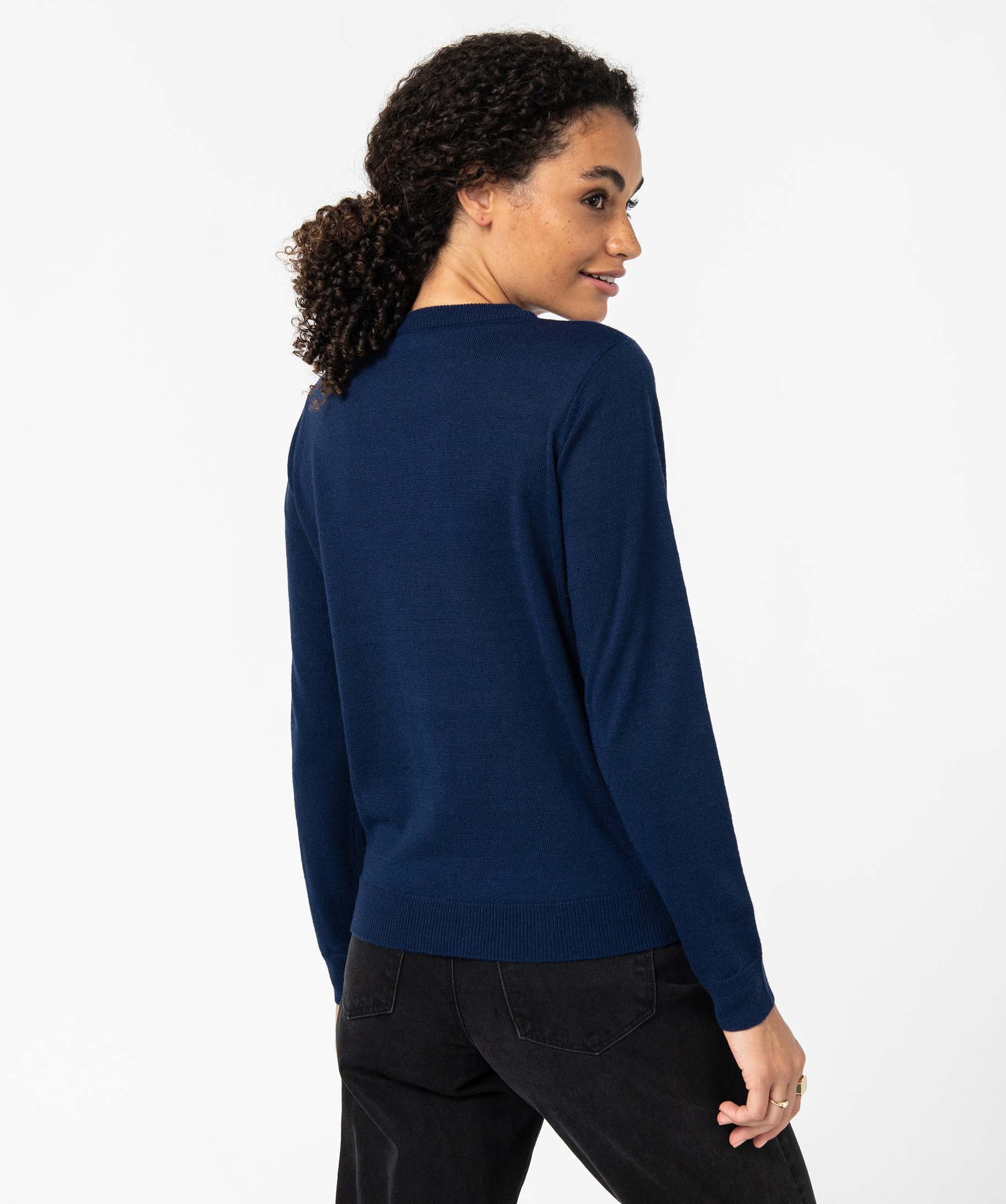 Pull de Nol femme avec motif à sequins bleu | GEMO