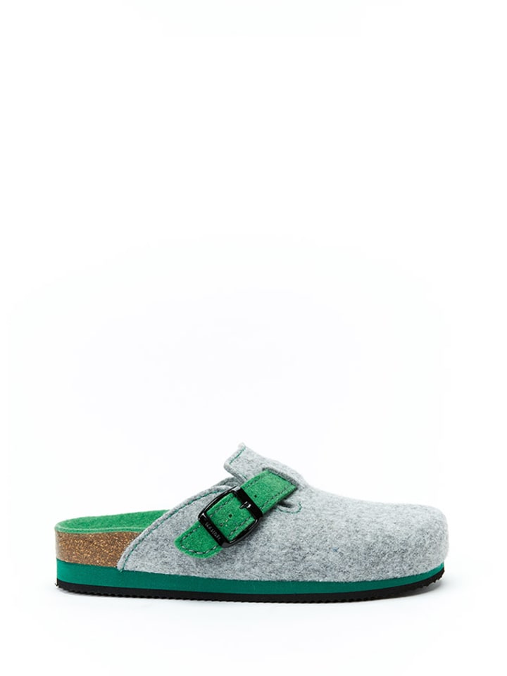 Mandel Clogs in Grau/ Grün günstig kaufen