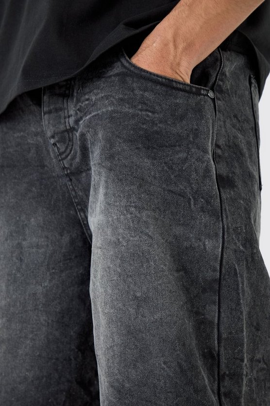 Schwarze Denim Jorts