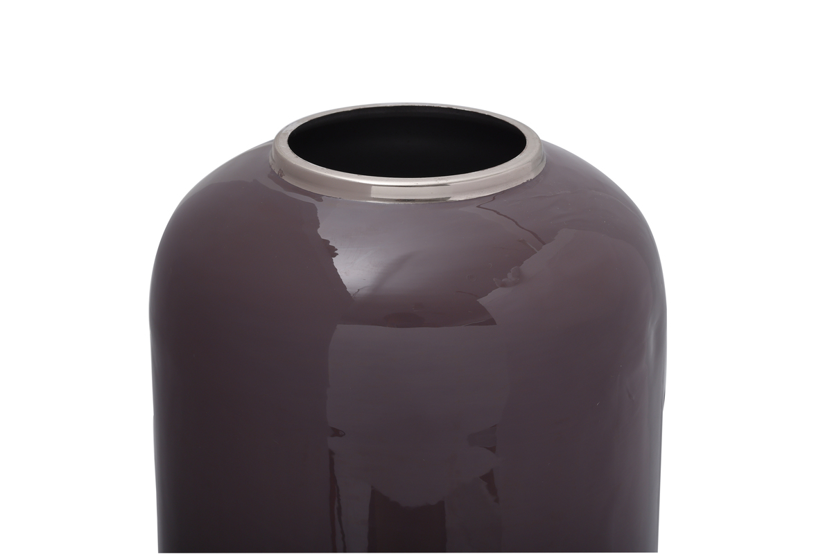 Kayoom Bodenvase Art Deco 195 Dunkellila / Silber
