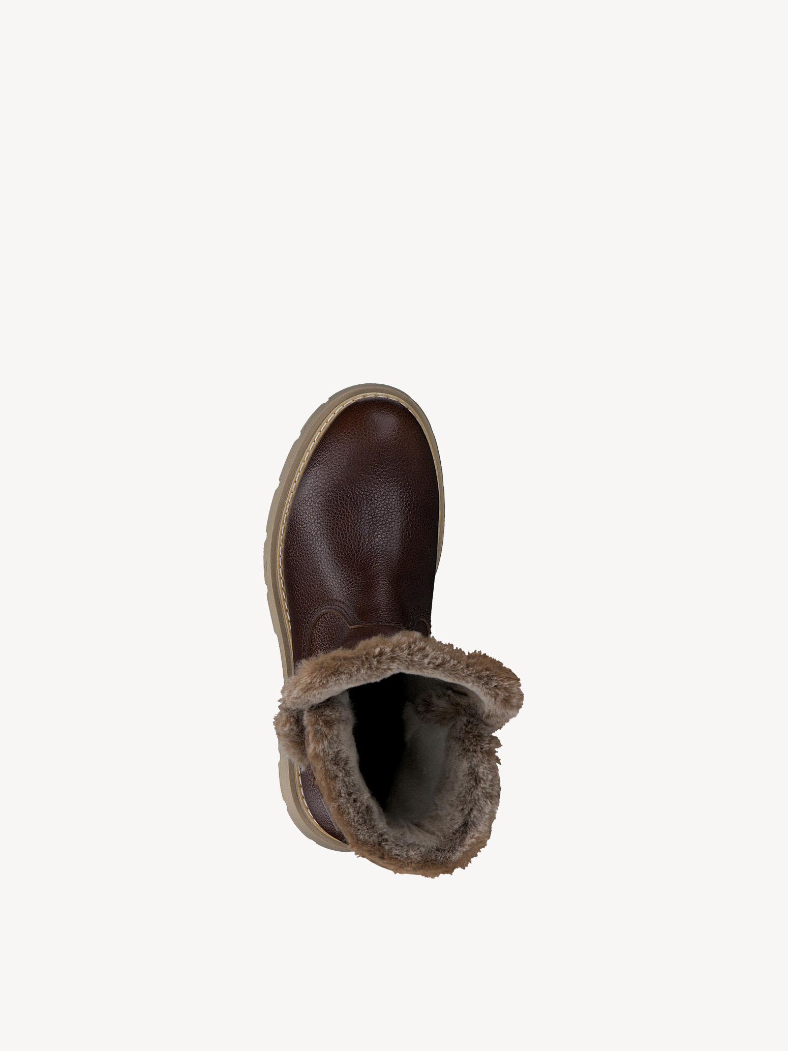 Bottine en cuir - marron doublure chaude