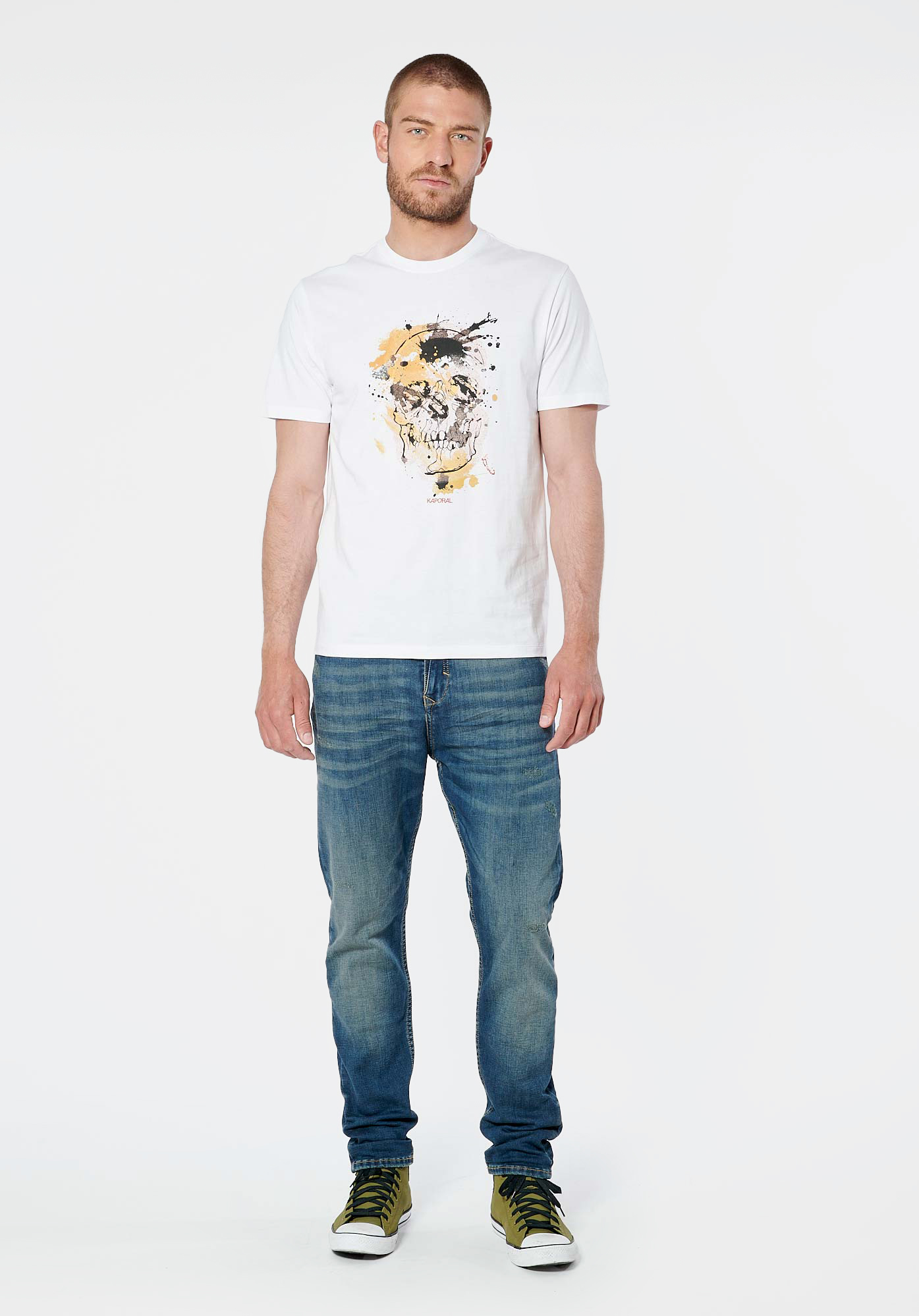 TAINT  T-shirt blanc homme 100% coton bio