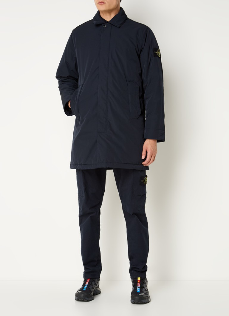 Καπιτονέ παρκά με λογότυπο Stone Island 06A02