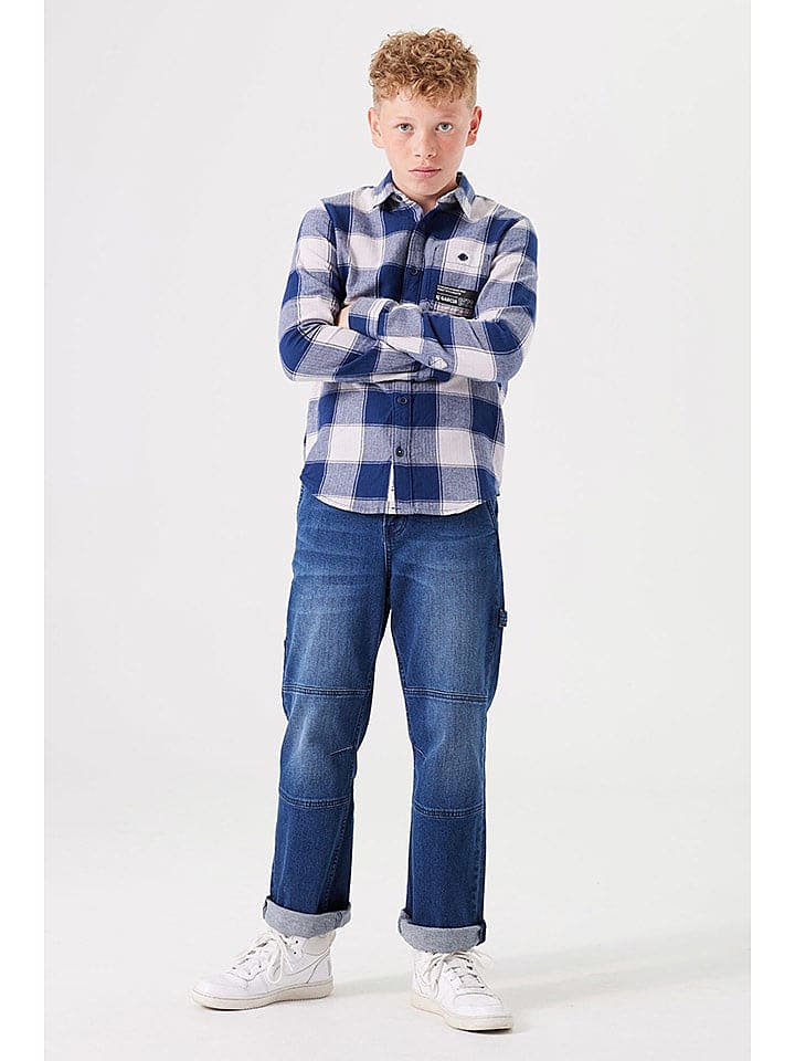 Garcia Hemd - Regular fit - in Dunkelblau/ Weiß günstig kaufen 140/146