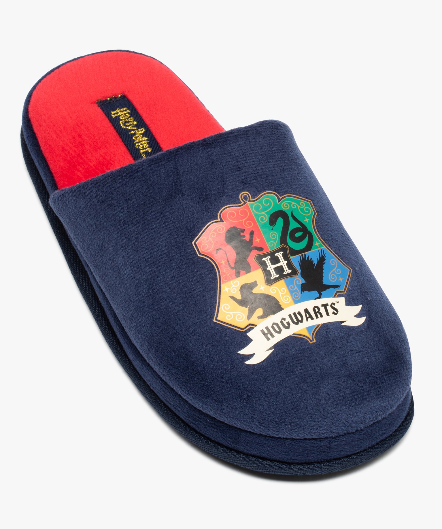Chaussons enfant mules plates en velours – Harry Potter bleu | GEMO