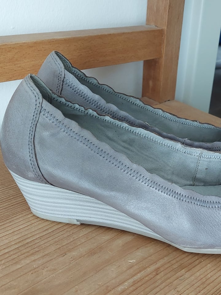 Marco Tozzi Leder-Pumps in Grau günstig kaufen 40