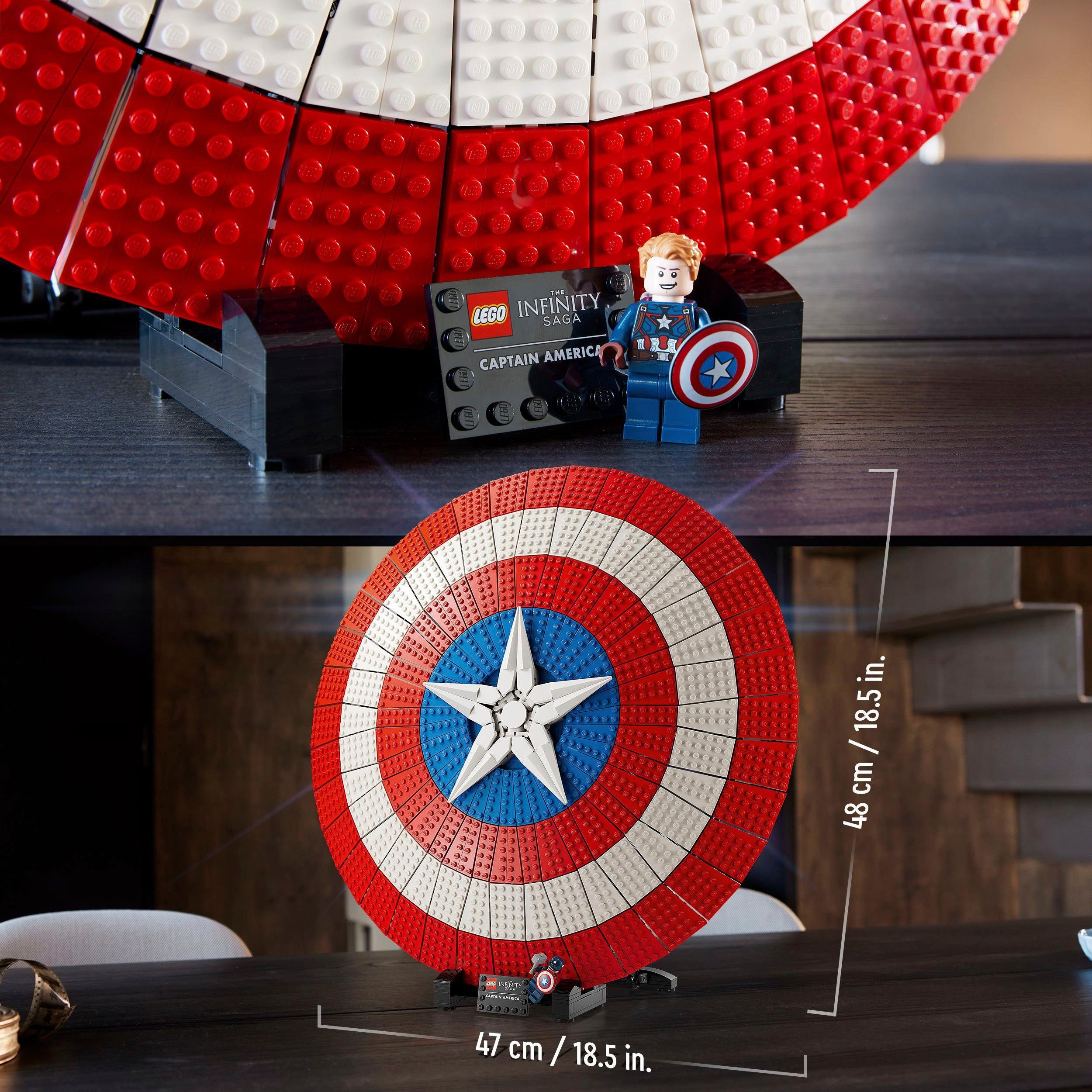 LEGO® Konstruktionsspielsteine Captain Americas Schild (76262), LEGO® Marvel, (3128 St), Made in Europe