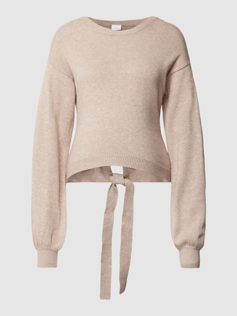 Umstands-Strickpullover in Wickel-Optik Modell 'MIKA' in beige